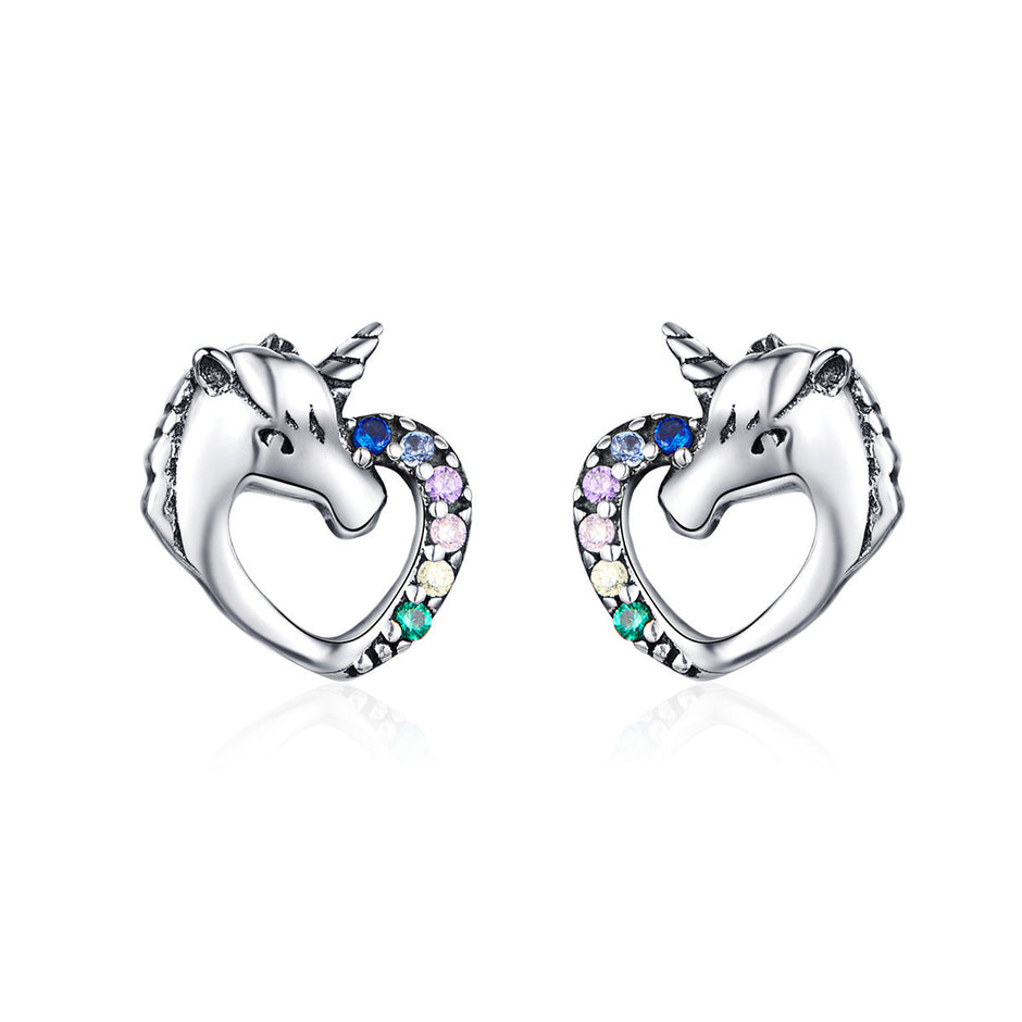 925 Sterling Silver Earrings with Oxidized Finish and Pavé Setting