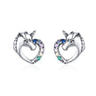 925 Sterling Silver Earrings with Oxidized Finish and Pavé Setting