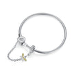 925 Sterling Silver Adjustable Length 17cm Bracelet for Women