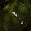 925 Sterling Silver White Gold Plated Moissanite 15+6cm Bracelet for Women