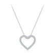 S925 Sterling Silver Necklace with Moissanite, 400mm + 50mm, Platinum Plated, Women