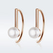 925 Sterling Silver Earrings in Rose Gold with Beads for Women