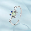 925 Sterling Silver Moonstone and Synthetic Spinel Ring for Women