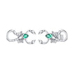 925 Sterling Silver Earrings with Pavé Setting CZ and Oxidized Finish for Women