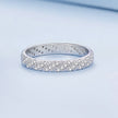 925 Sterling Silver Ring with Pavé Setting CZ for Women Size 6.0