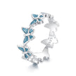 925 Sterling Silver Enamel Ring Size 6 for Women