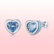 925 Sterling Silver Earrings with Pavé Setting and Enamel for Women