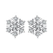 925 Sterling Silver Earrings with Pavé Setting CZ and White Gold Plating