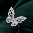 925 Sterling Silver White Gold Plated 1.9mm CZ Pavé Setting Ring Size 7 for Women