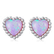 925 Sterling Silver Translucent Opal Earrings for Women