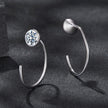 925 Sterling Silver Moissanite 0.3 Carat Earrings for Women