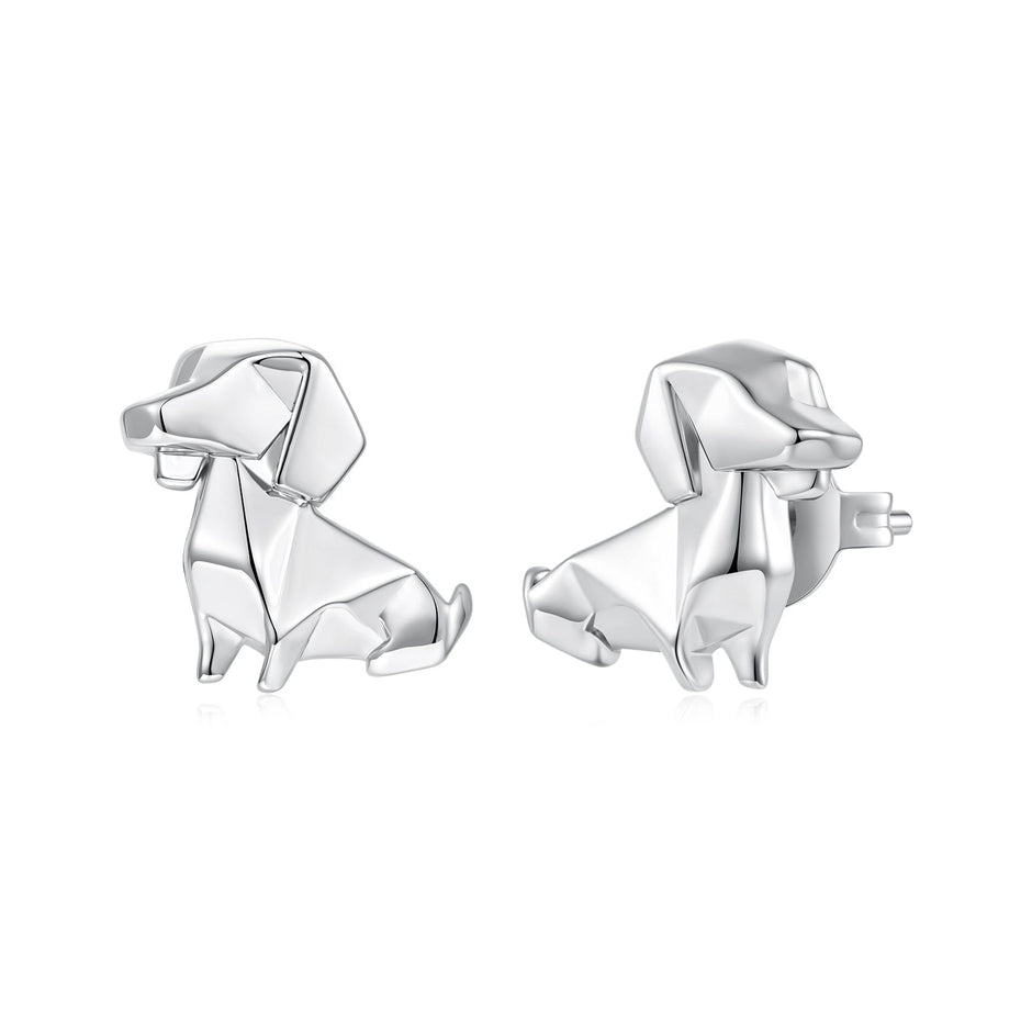 925 Sterling Silver White Gold Plated 1.1 x 1.1 cm Brass Earrings for Women