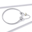 925 Sterling Silver Adjustable Length 17cm Bracelet for Women