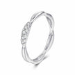 925 Sterling Silver Moissanite Ring with 0.15-0.2cm Gems for Women - Size 6