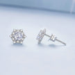 925 Sterling Silver Pavé Setting CZ Platinum Plated Earrings