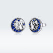 925 Sterling Silver Oxidized CZ Pavé Earrings