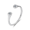 925 Sterling Silver Moissanite Ring Size E