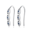 925 Sterling Silver CZ Pavé Earrings 13*2mm for Women