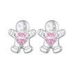 925 Sterling Silver Earrings with Pavé Setting CZ - 10x9mm for Women