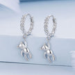 925 Sterling Silver Plated Platinum Earrings