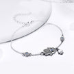 925 Sterling Silver Bracelet 21cm Long with 1.0*1.7cm Charms for Women
