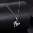 925 Sterling Silver Moissanite White Gold Plated Necklace for Women, Length 40+5cm
