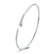 S925 Sterling Silver Bracelet with Pavé Setting CZ 6cm Diameter for Women