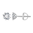 S925 Silver 0.5 Carat Moissanite Earrings 6.0mm for Women