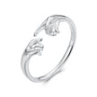 925 Sterling Silver Plated White Gold Ring for Women