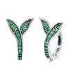 925 Sterling Silver Earrings with Pavé Setting CZ 1.5*1cm for Women