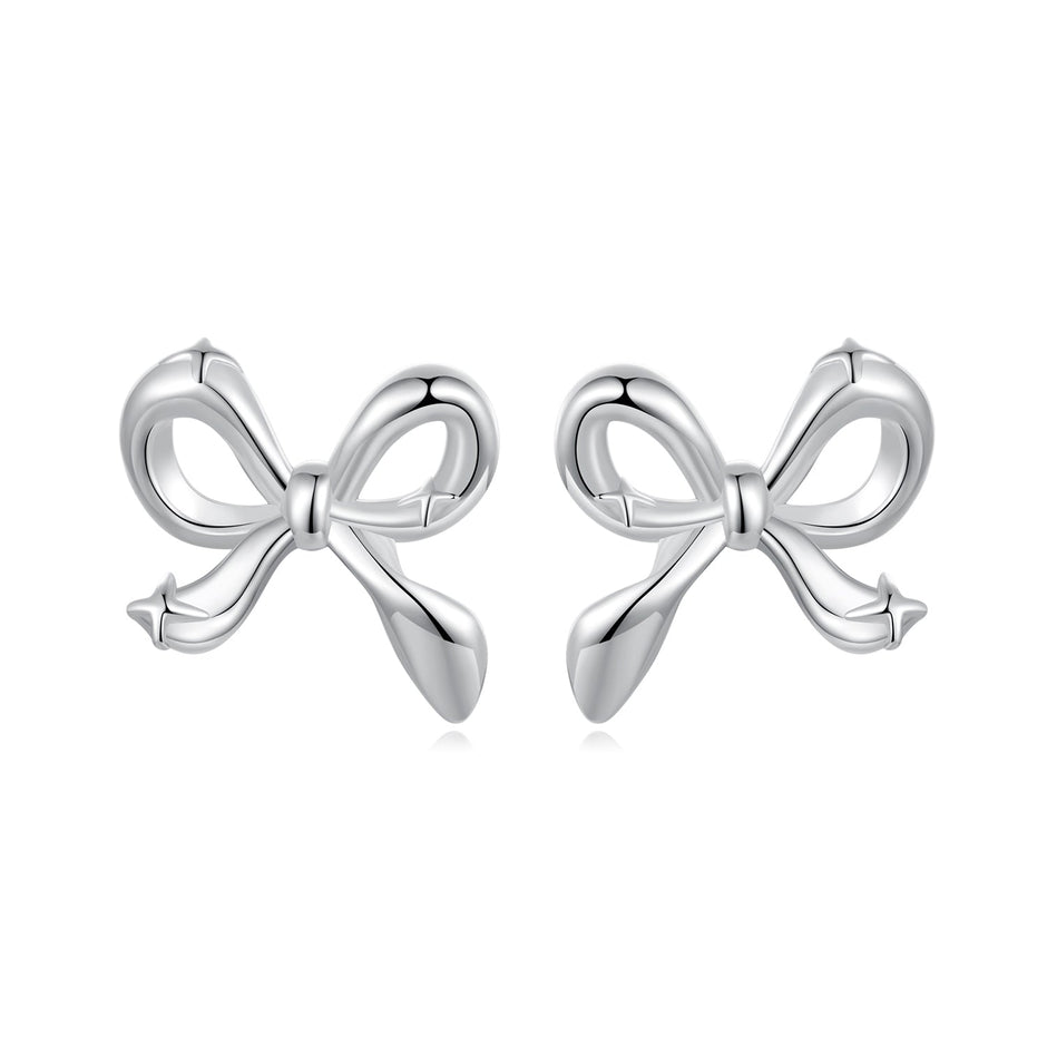 925 Sterling Silver Plated White Gold Earrings