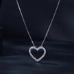 S925 Sterling Silver Necklace with Moissanite, 400mm + 50mm, Platinum Plated, Women