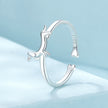 925 Sterling Silver Oxidized Silver 1.6mm Ring for Women