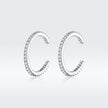 925 Sterling Silver Earrings with Pavé Set CZ