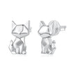 925 Sterling Silver White Gold Plated 1.2 x 0.7 cm Earrings for Women
