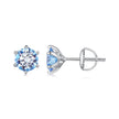 925 Sterling Silver Moissanite 1.00 Carat Earrings Size 7.0mm for Women
