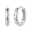 925 Sterling Silver Moissanite Earrings for Women - White Gold Plated