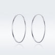 925 Sterling Silver Plated Platinum Earrings 3cm for Women