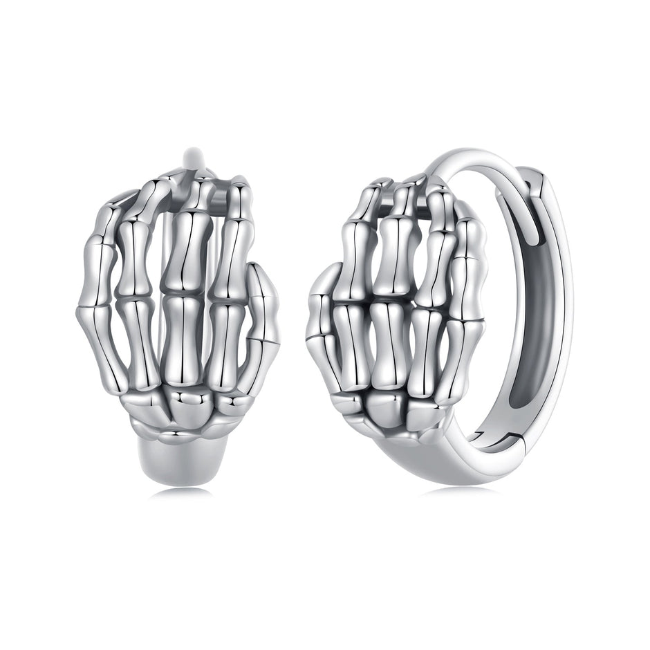925 Sterling Silver Oxidized Earrings 12x7mm for Women