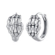 925 Sterling Silver Oxidized Earrings 12x7mm for Women