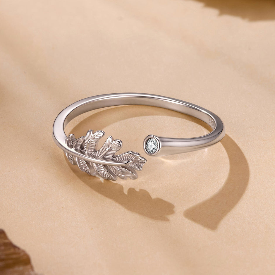 925 Sterling Silver White Gold Plated Size E Pavé CZ Ring for Women