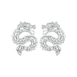 925 Sterling Silver Plated White Gold Earrings