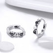 925 Sterling Silver Earrings with Pavé Setting CZ, 1.1*0.3cm