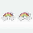 925 Sterling Silver Earrings with Enamel Process in Oxidized Silver for Women