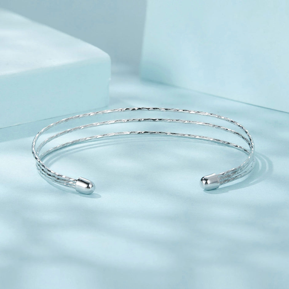 925 Sterling Silver White Gold Plated Bracelet for Women