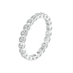 925 Sterling Silver 2mm Moissanite Ring Size 7 for Women
