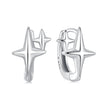 925 Sterling Silver Earrings with White Gold Plating, Size 1.2*0.9cm for Women