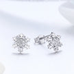 S925 Sterling Silver Earrings with CZ in Pavé Setting - 0.8*0.8cm for Women