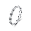925 Sterling Silver Ring with Pavé Setting CZ - Size 6.0 - Oxidized Silver