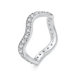 925 Sterling Silver White Gold Plated Moissanite Size 6 Ring for Women